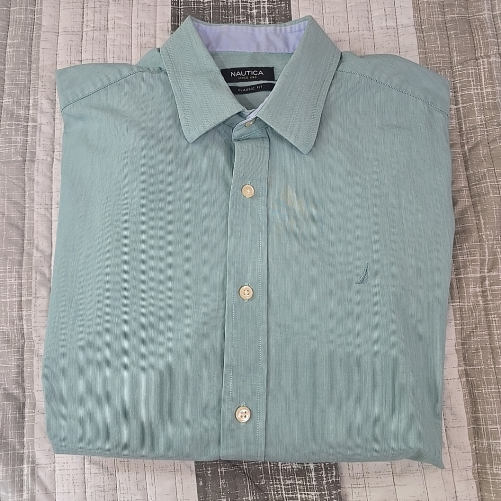 Nautica Men's Casual Mint Green Shirt